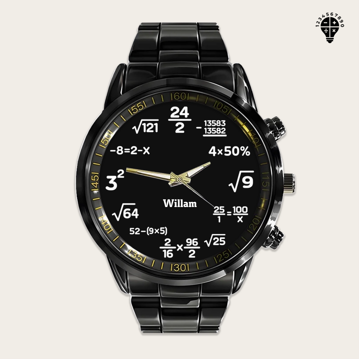 Personalized Math Formula Watch – Custom Name Gift for Math Lovers