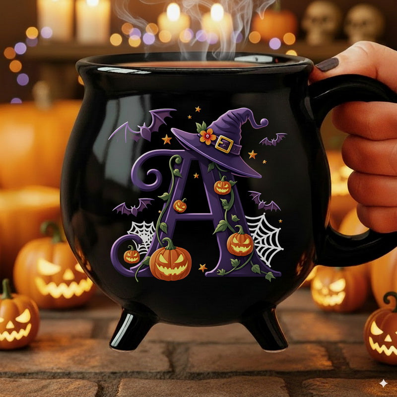 Personalized Halloween Cauldron Mug 11.5oz – Custom Witchy Coffee Cup
