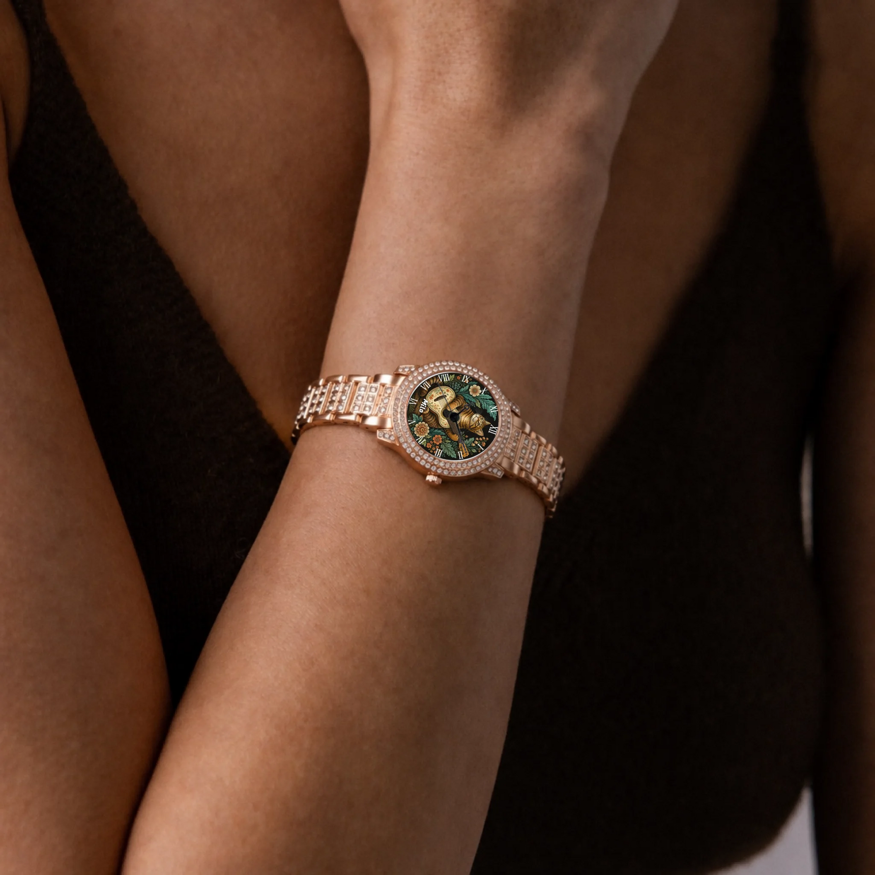 custom-rose-gold-black-dial-watch-wrist-lifestyle