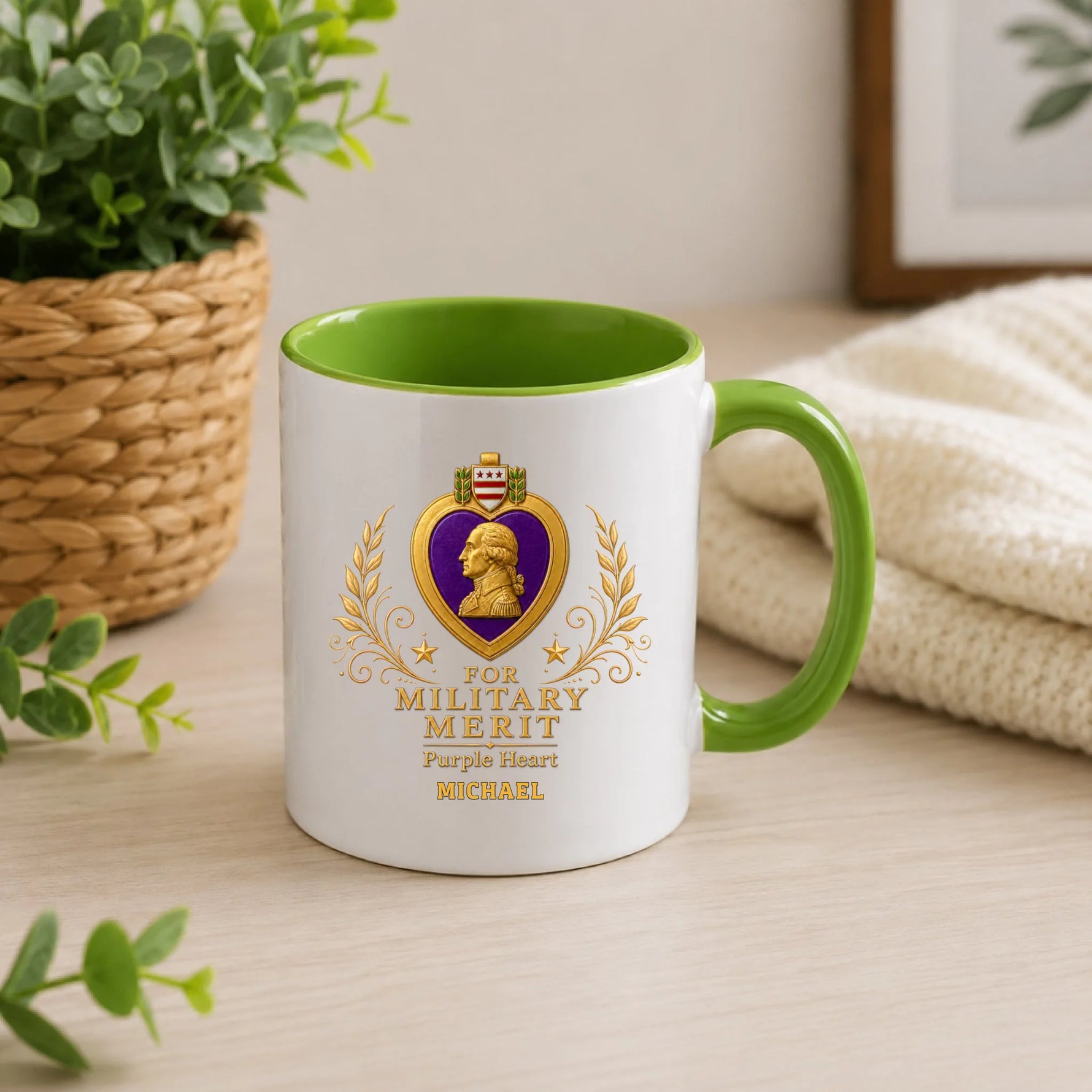 2 personalized-photo-ceramic-mug-green-handle-lifestyle