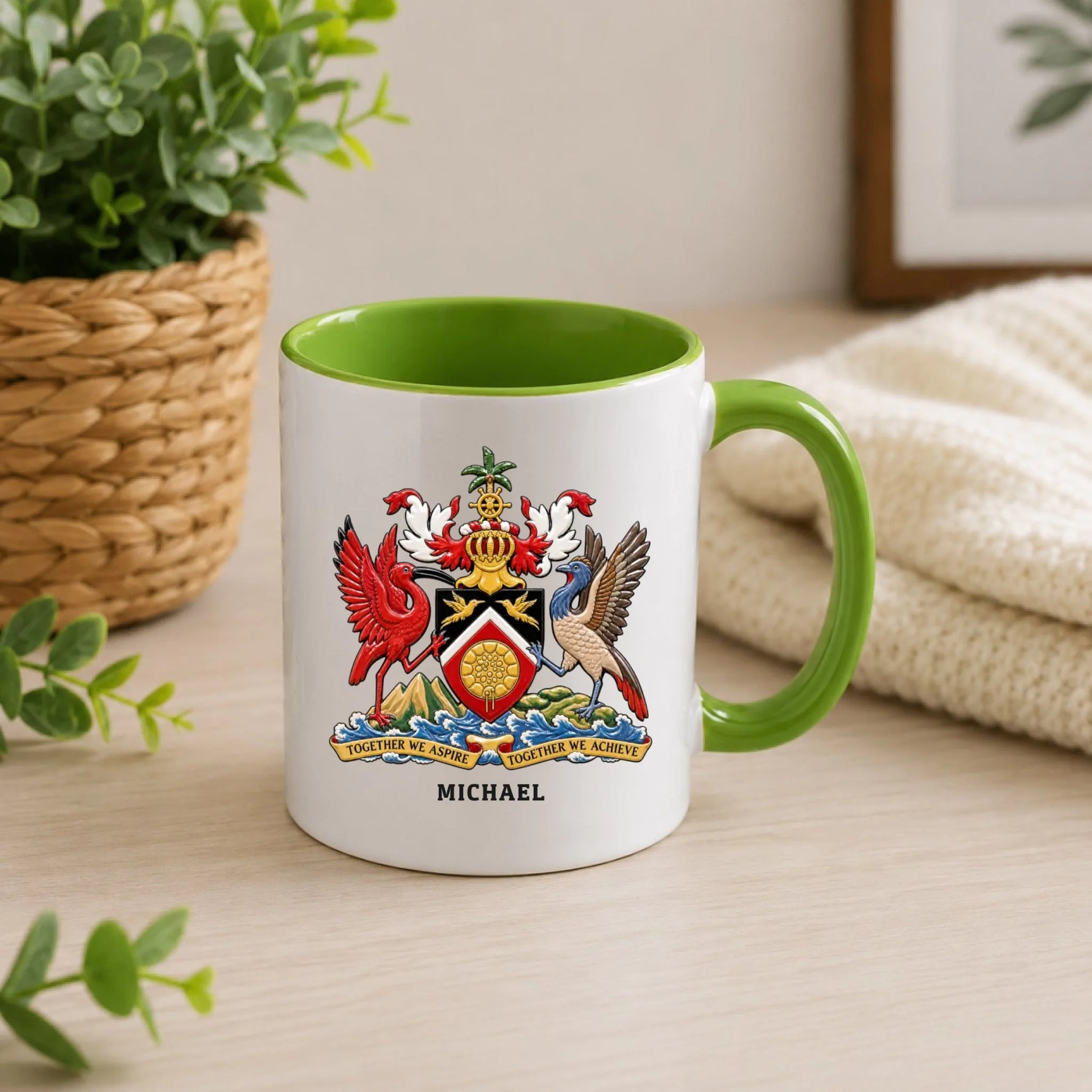 2 personalized-photo-ceramic-mug-green-handle-lifestyle