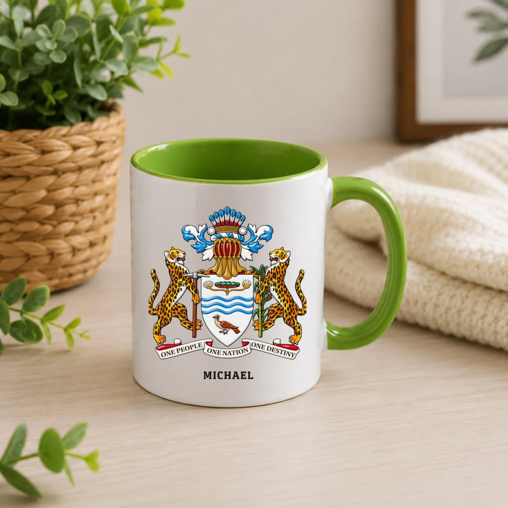 2 personalized-photo-ceramic-mug-green-handle-lifestyle