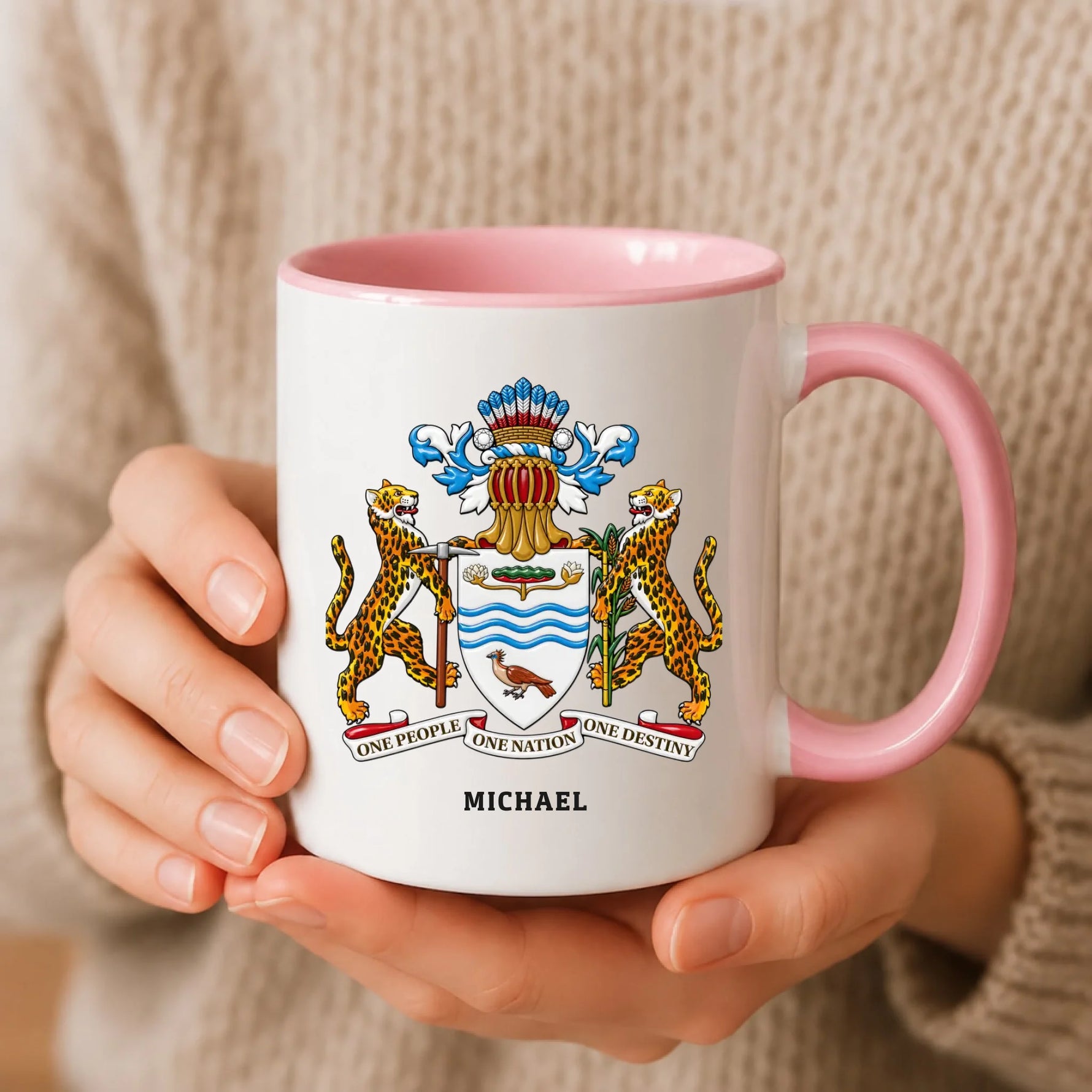 4 personalized-photo-ceramic-mug-pink-handle-handheld