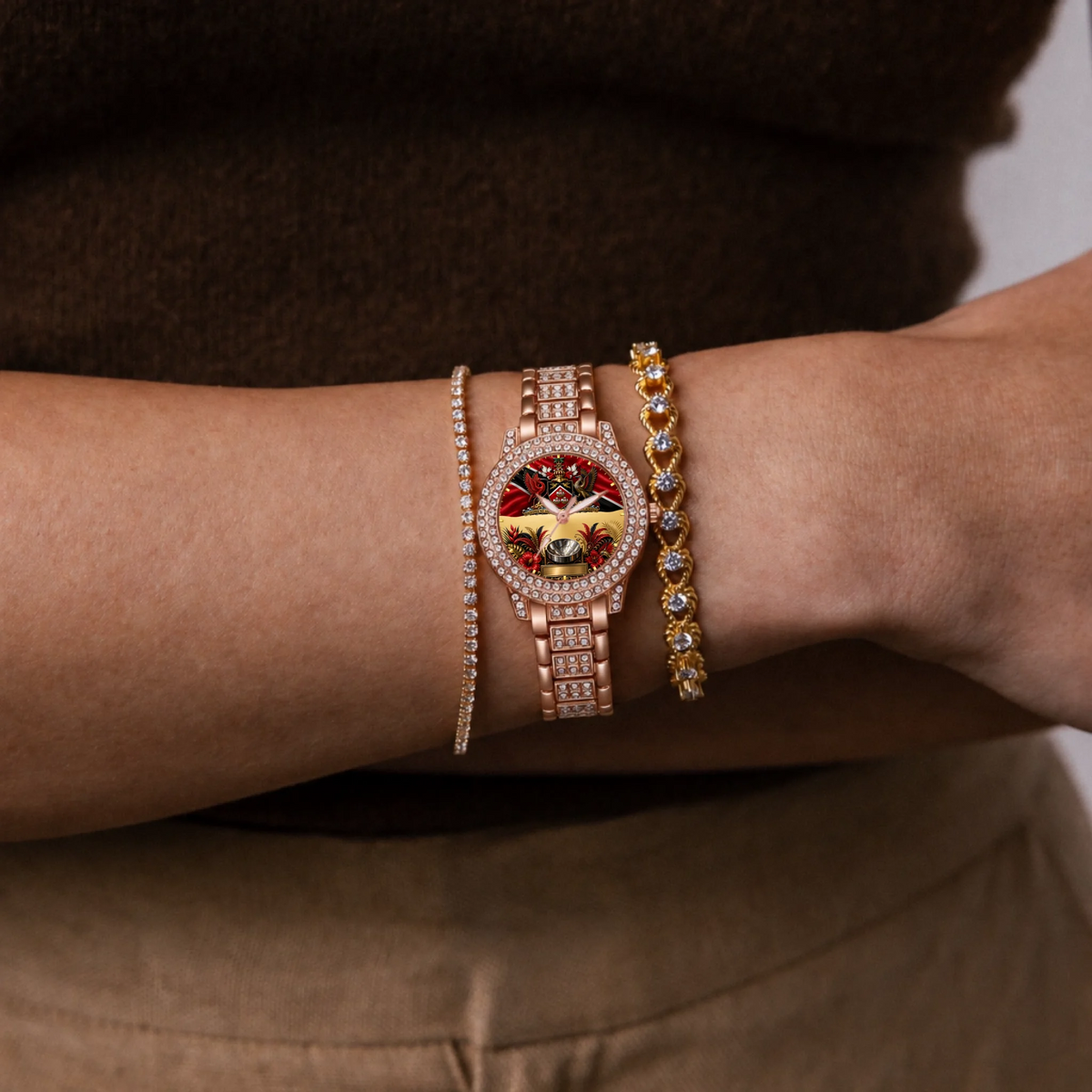 custom-rose-gold-crystal-watch-bracelet-stack