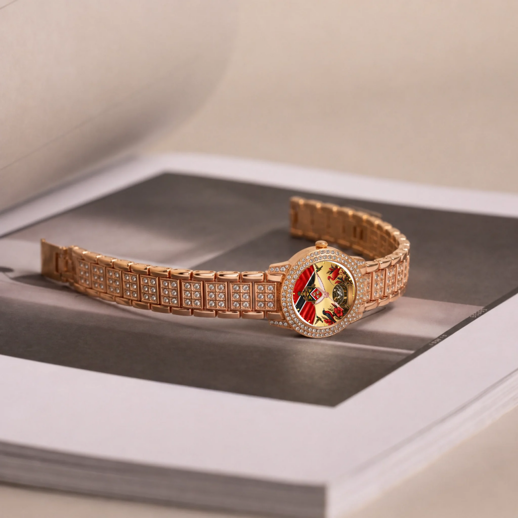 custom-rose-gold-crystal-watch-magazine-display