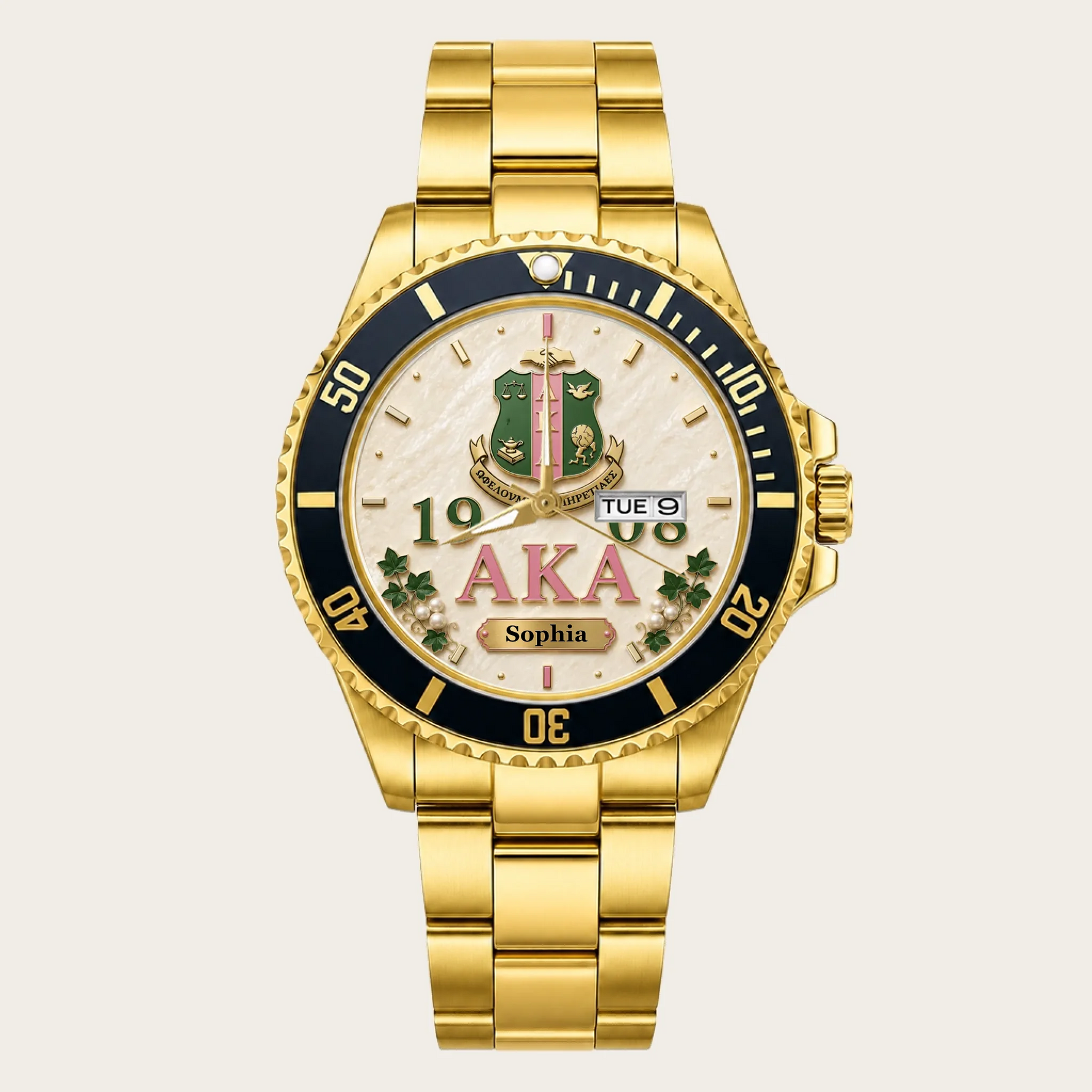 21_new2605custom-gold-black-alloy-watch