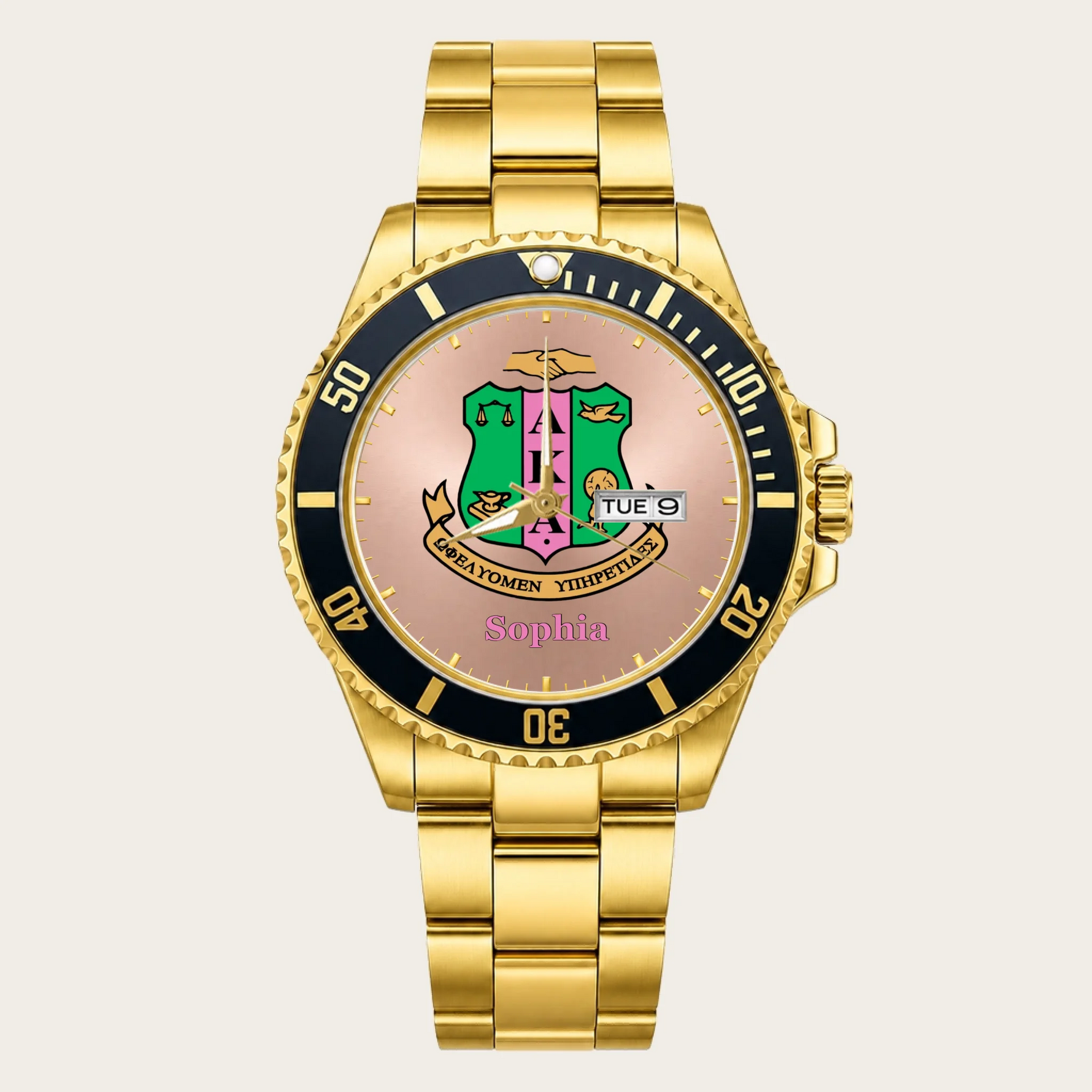21_new2605custom-gold-black-alloy-watch