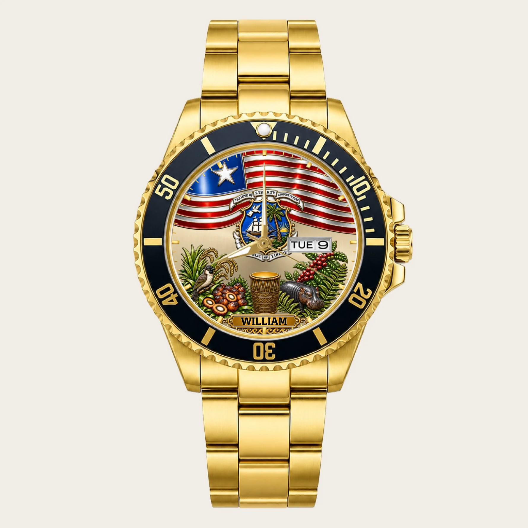 21_new2605custom-gold-black-alloy-watch