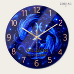 1-custom-round-glass-wall-clock-gold-hands-front-view