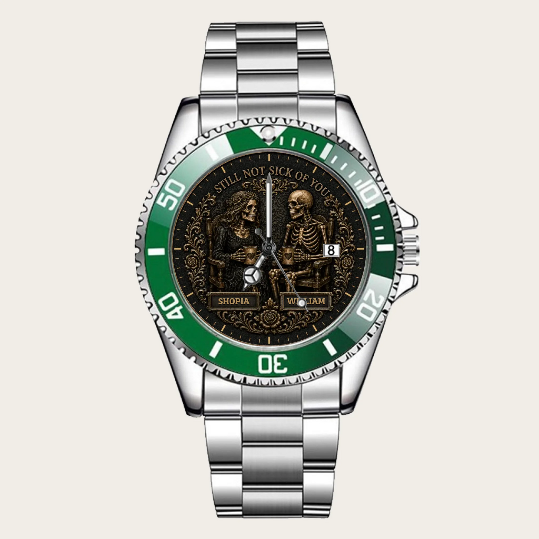 16_custom-green-bezel-silver-alloy-watch