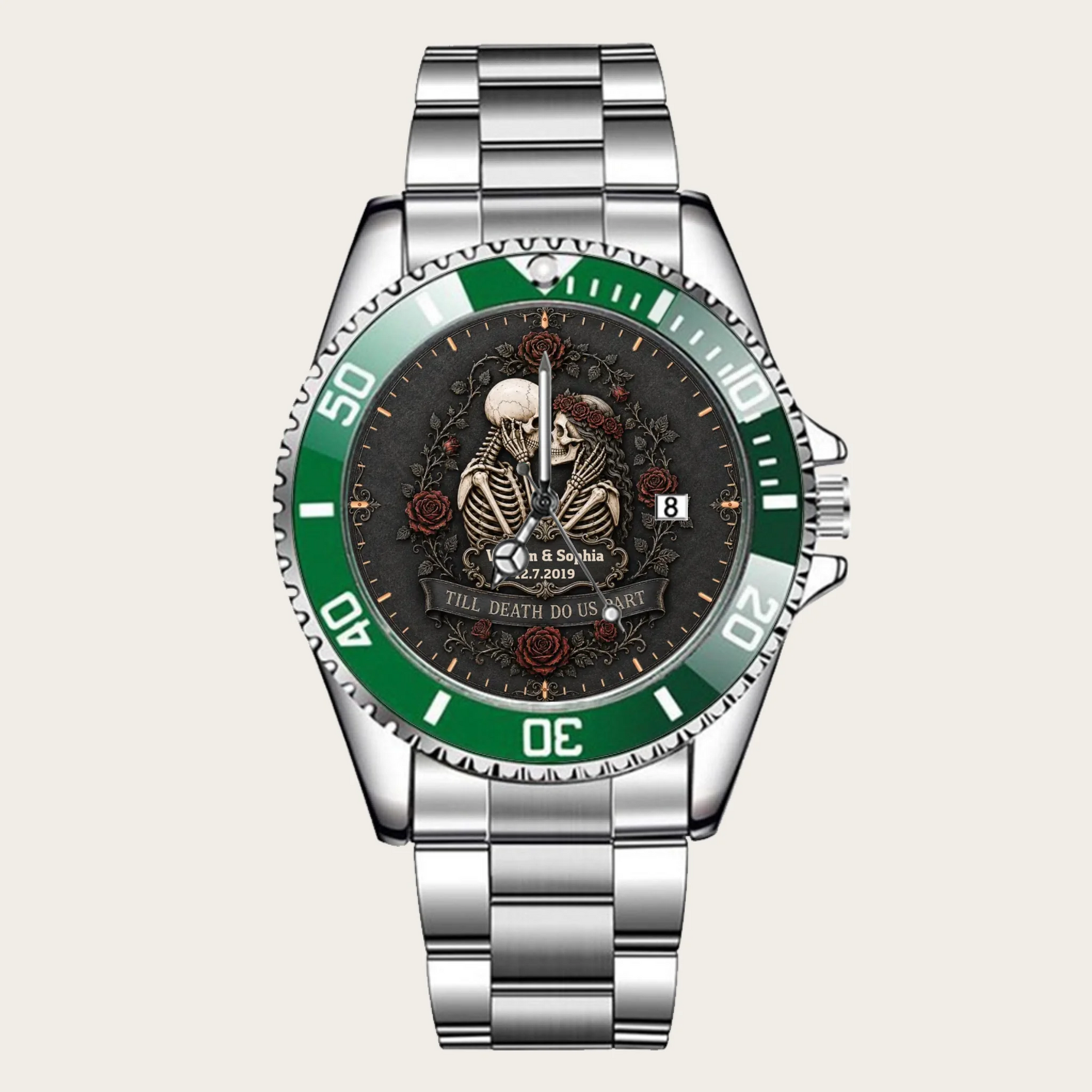 16_custom-green-bezel-silver-alloy-watch