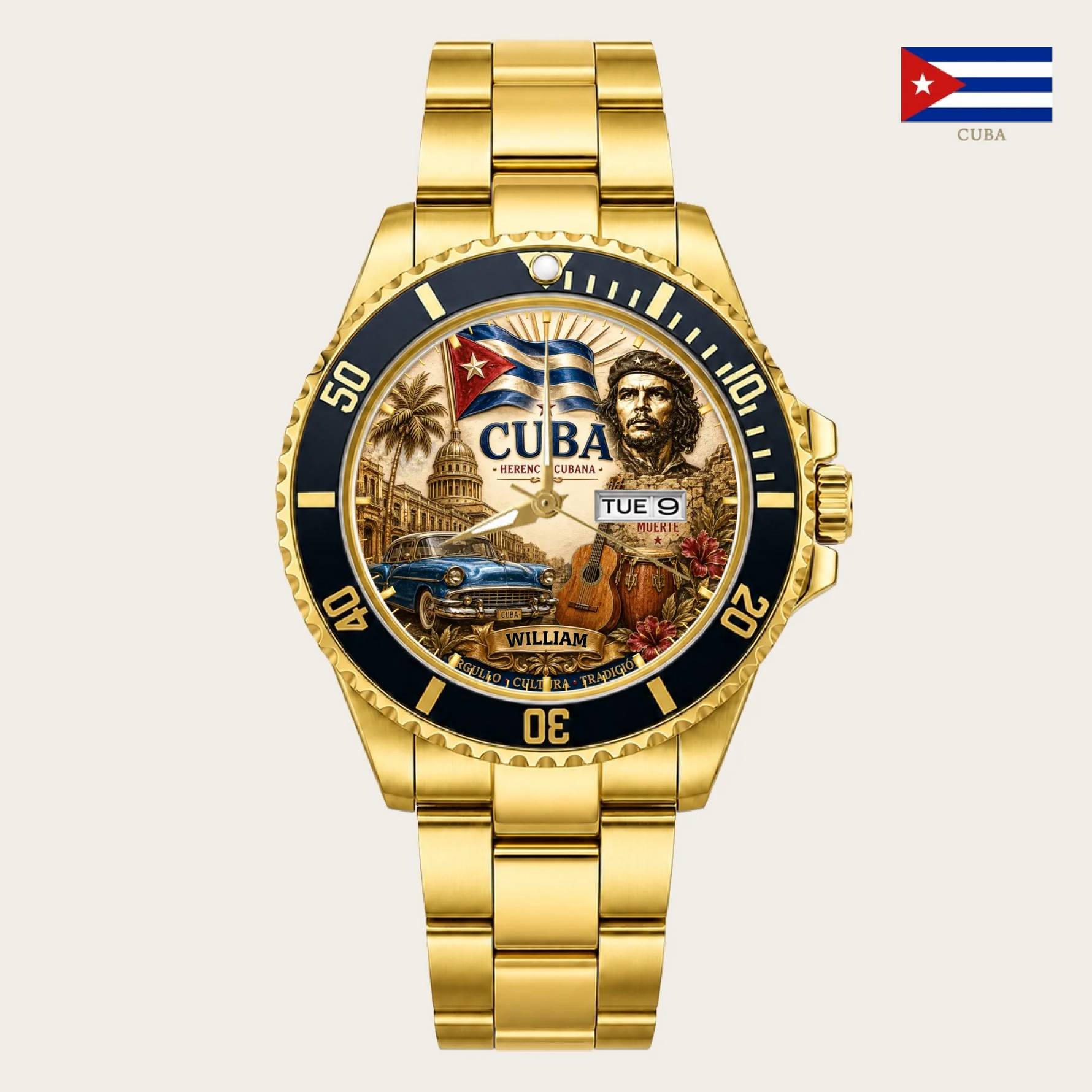 21_new2605custom-gold-black-alloy-watch