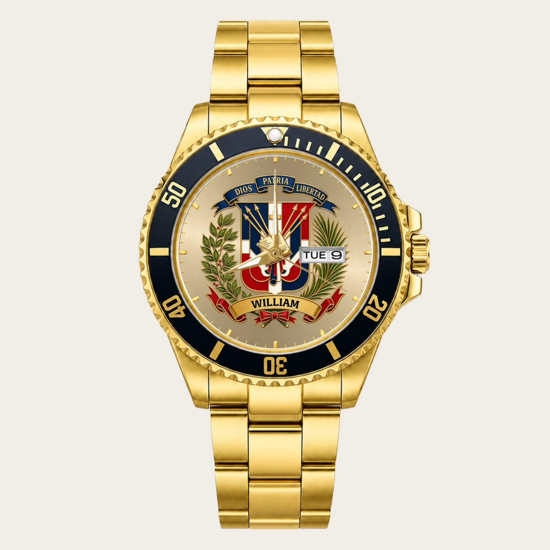 21_new2605custom-gold-black-alloy-watch