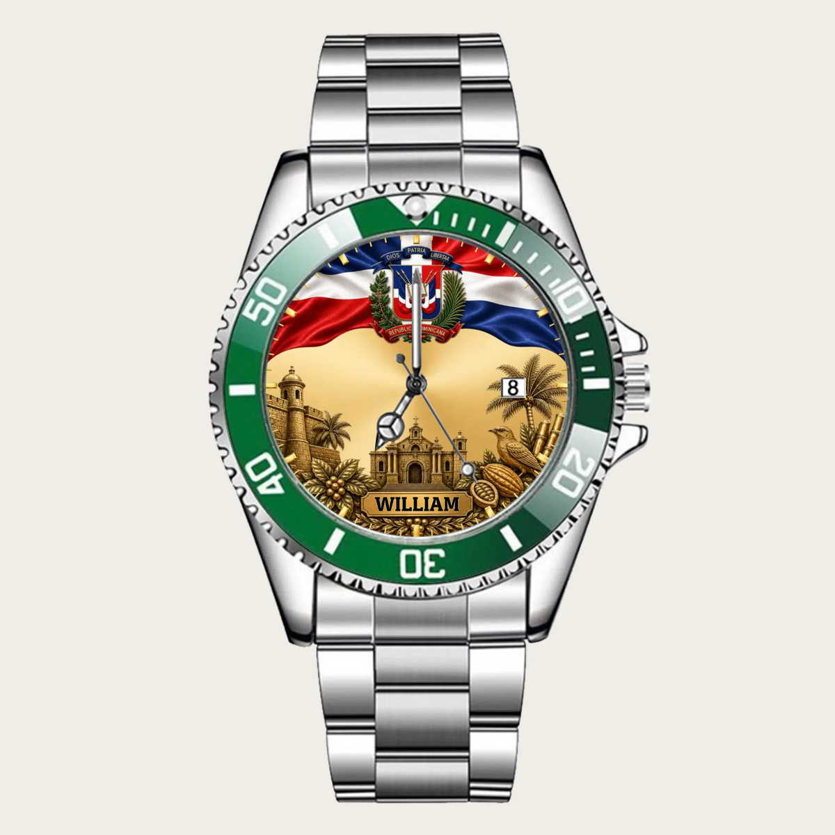 16_custom-green-bezel-silver-alloy-watch