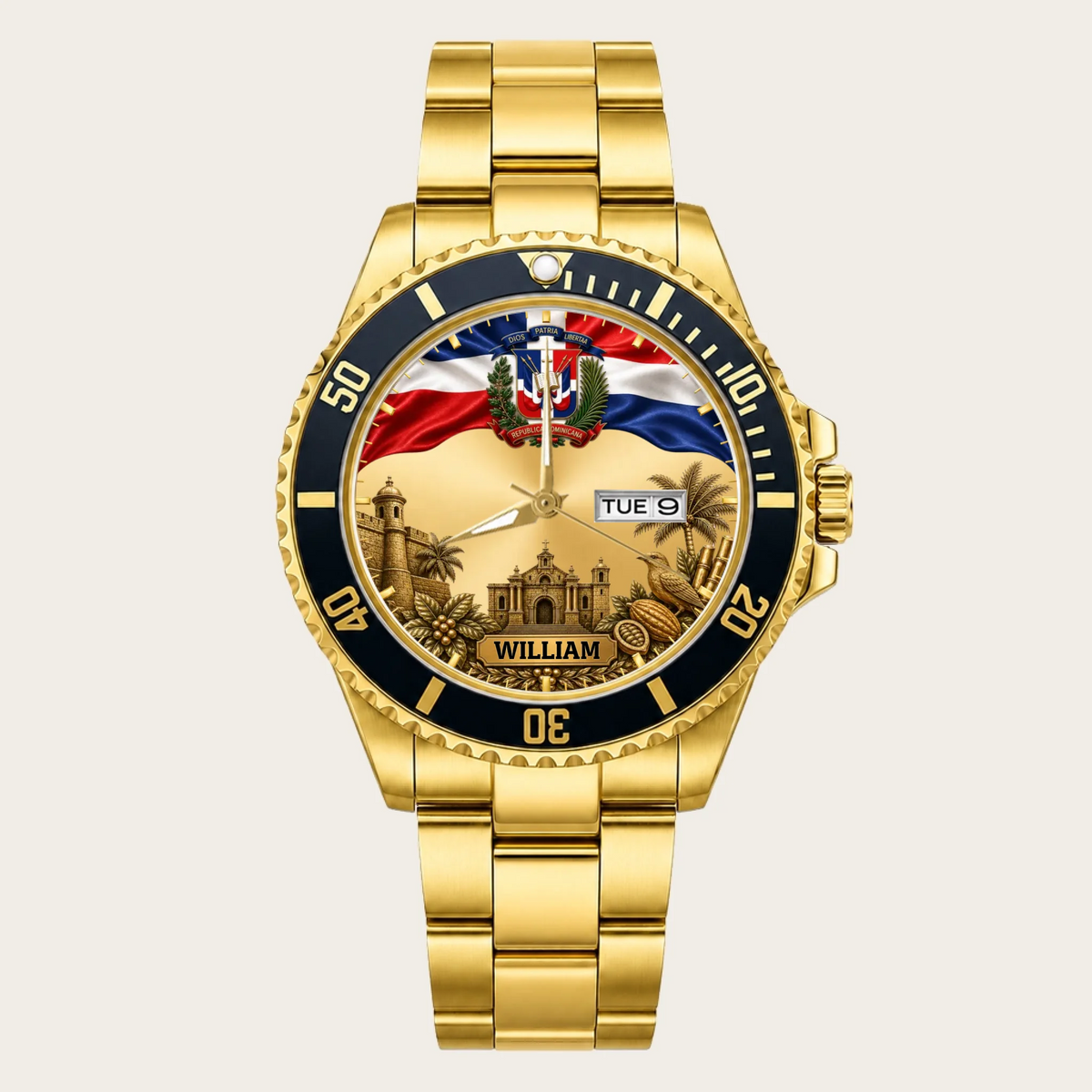 21_new2605custom-gold-black-alloy-watch