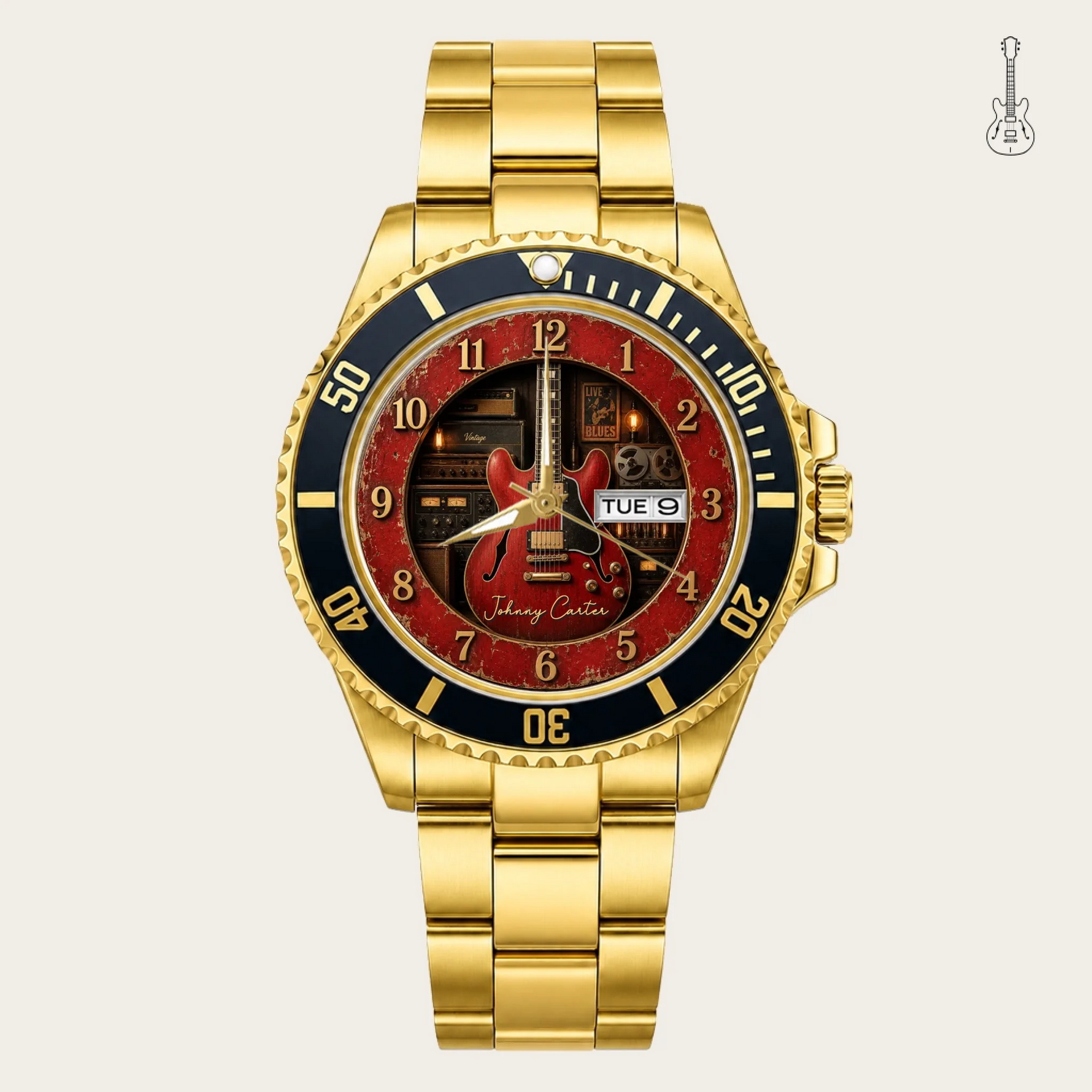 21_new2605custom-gold-black-alloy-watch