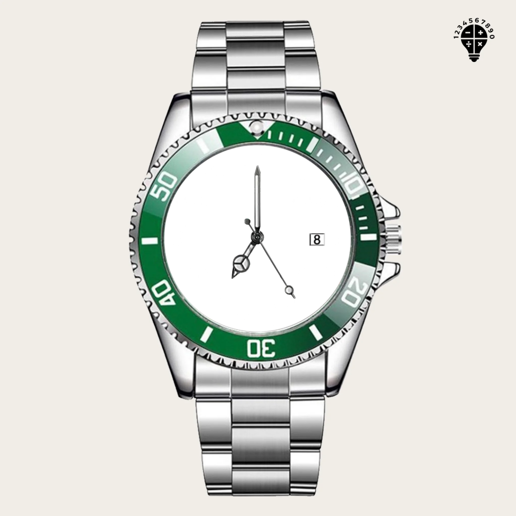16_custom-green-bezel-silver-alloy-watch