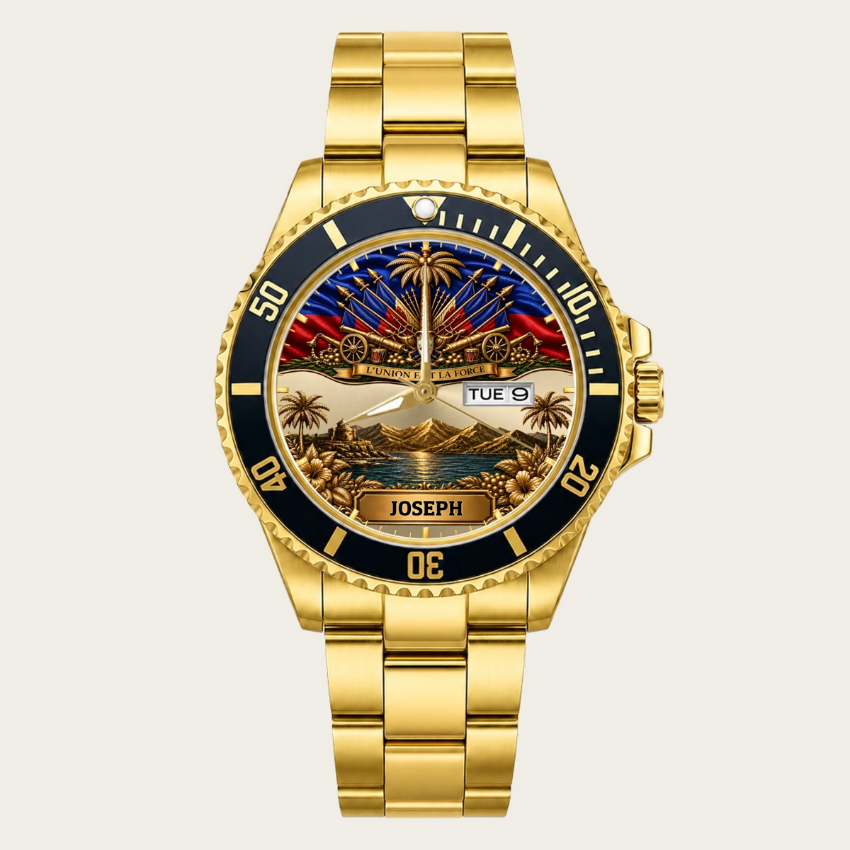 21_new2605custom-gold-black-alloy-watch