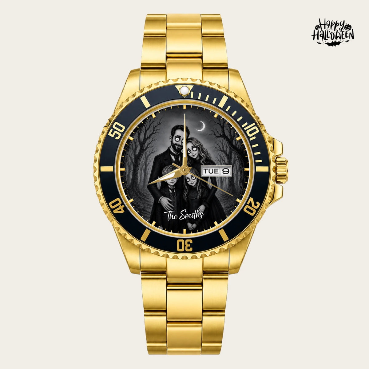 21_new2605custom-gold-black-alloy-watch