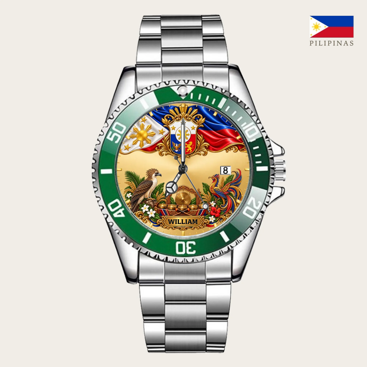 16_custom-green-bezel-silver-alloy-watch