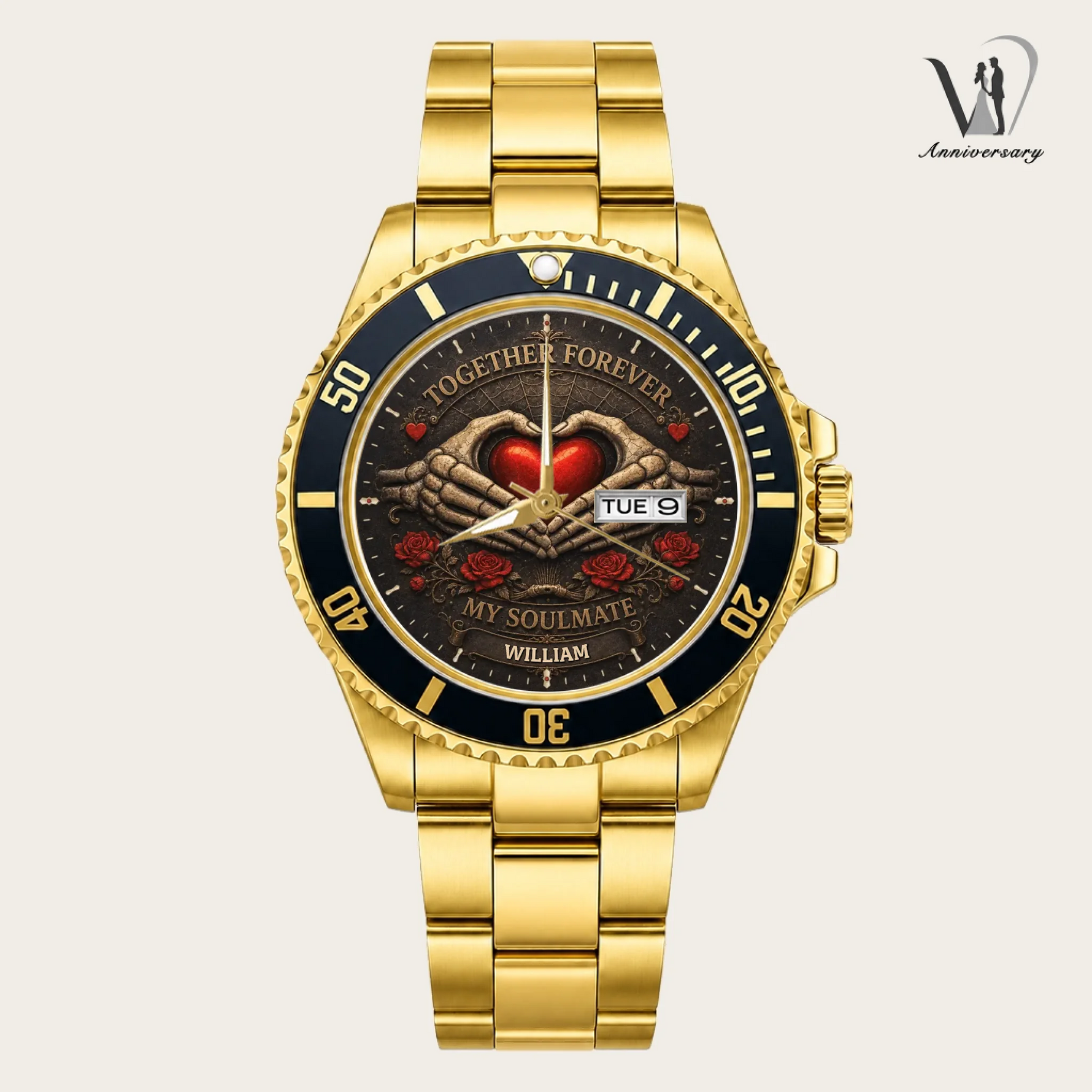 21_new2605custom-gold-black-alloy-watch