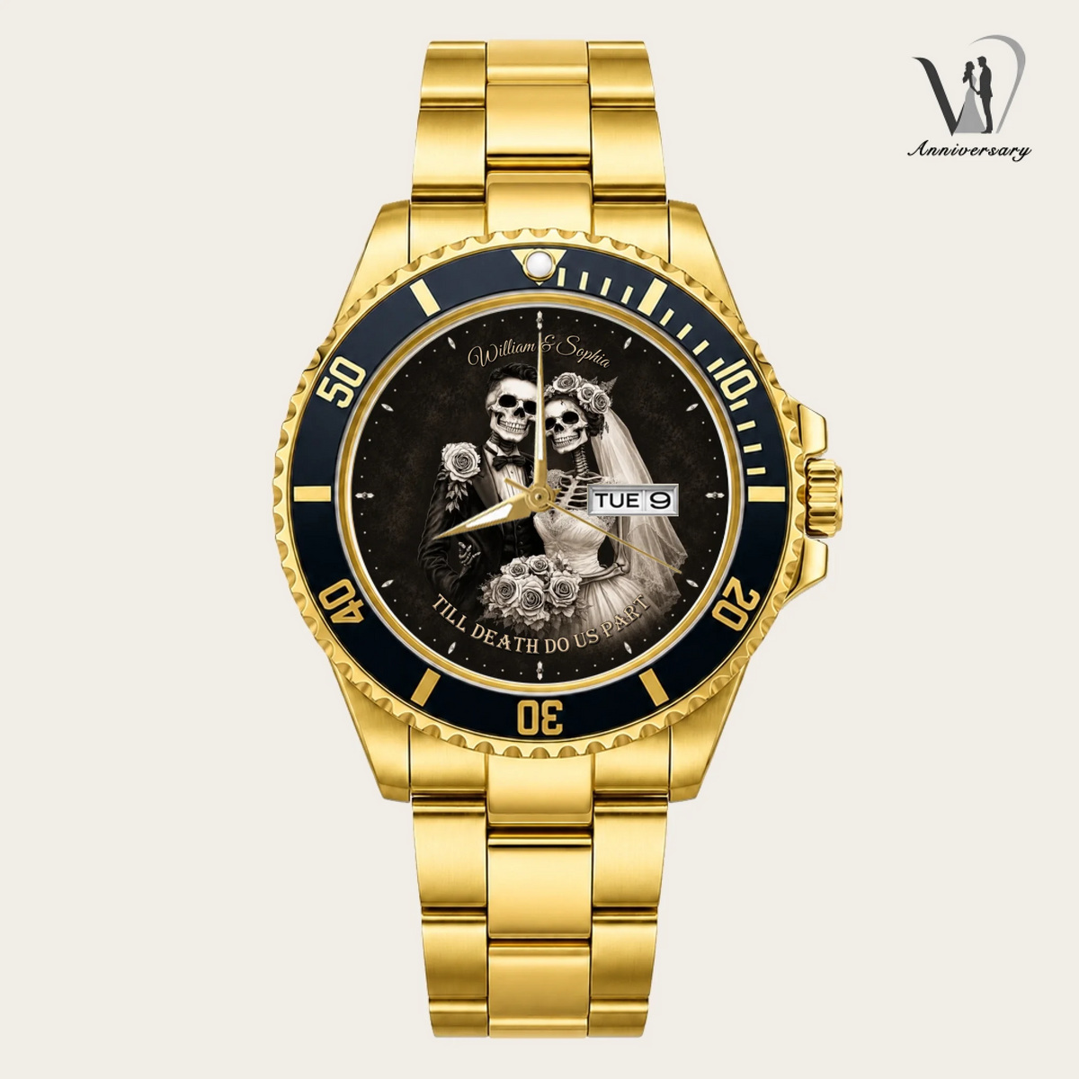 21_new2605custom-gold-black-alloy-watch