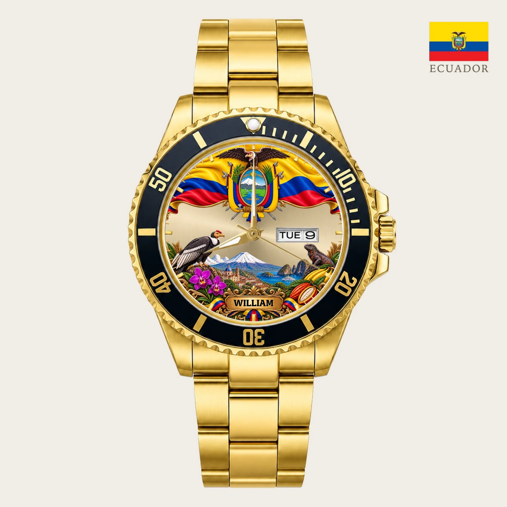 21_new2605custom-gold-black-alloy-watch