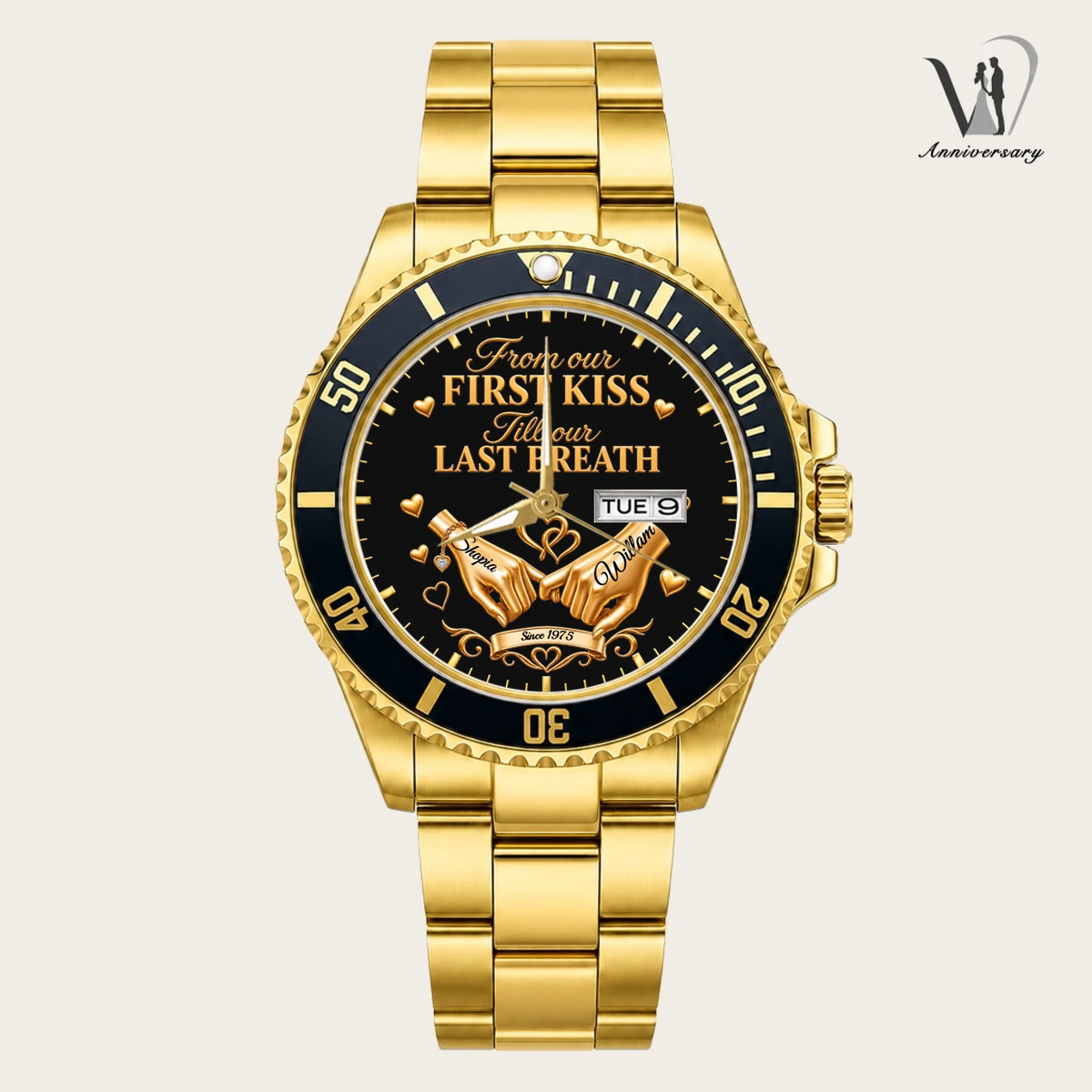 21_new2605custom-gold-black-alloy-watch