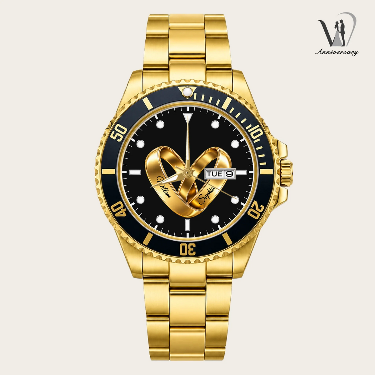 21_new2605custom-gold-black-alloy-watch