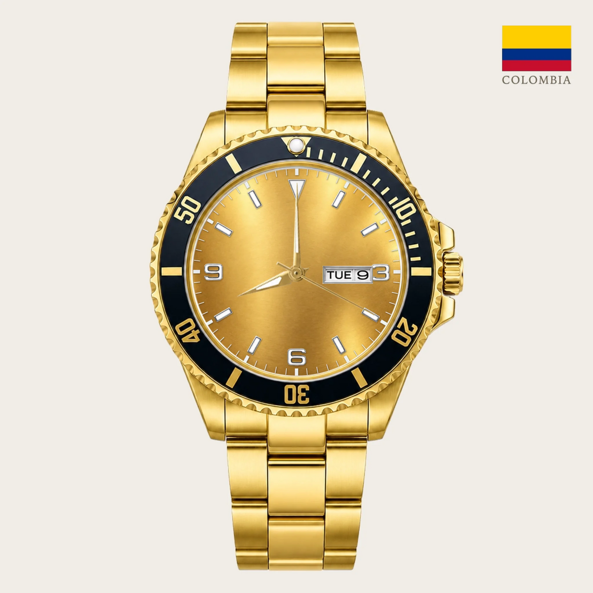 21_new2605custom-gold-black-alloy-watch