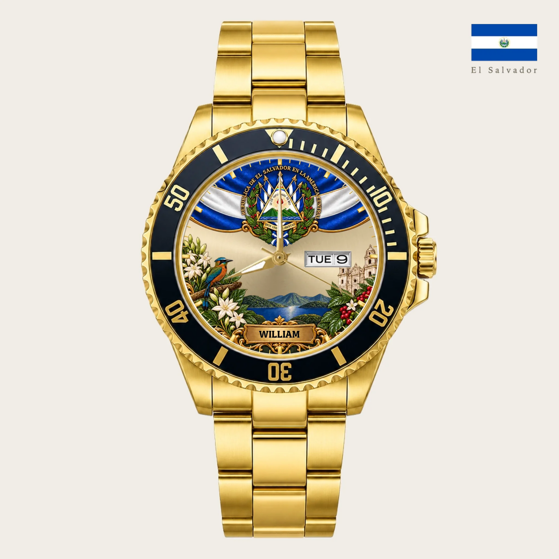 21_new2605custom-gold-black-alloy-watch
