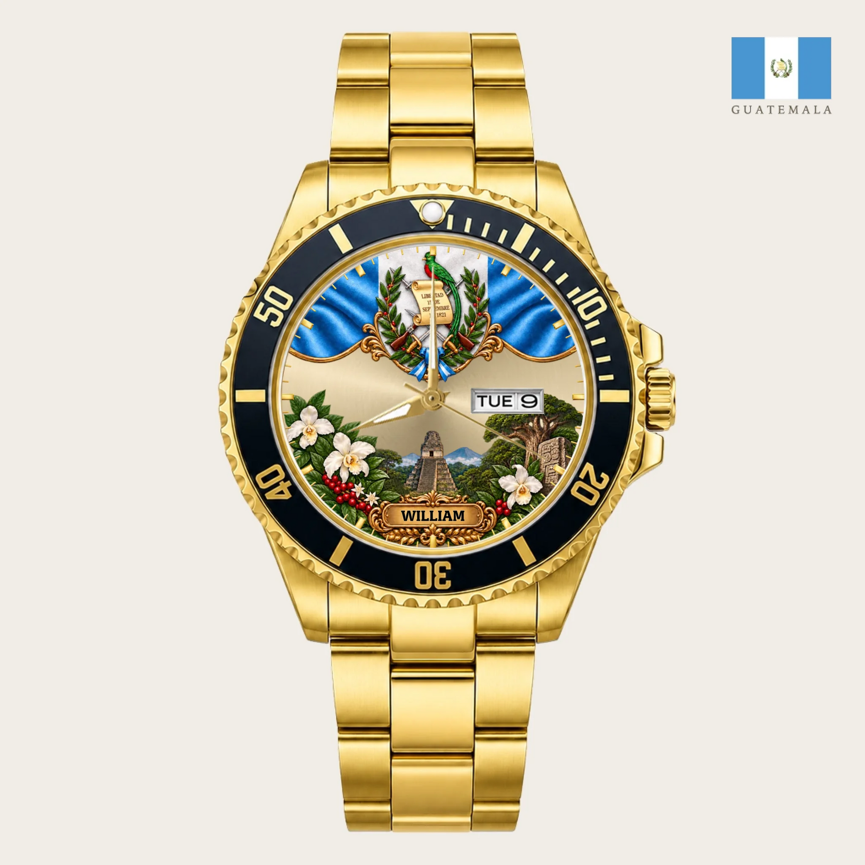 21_new2605custom-gold-black-alloy-watch