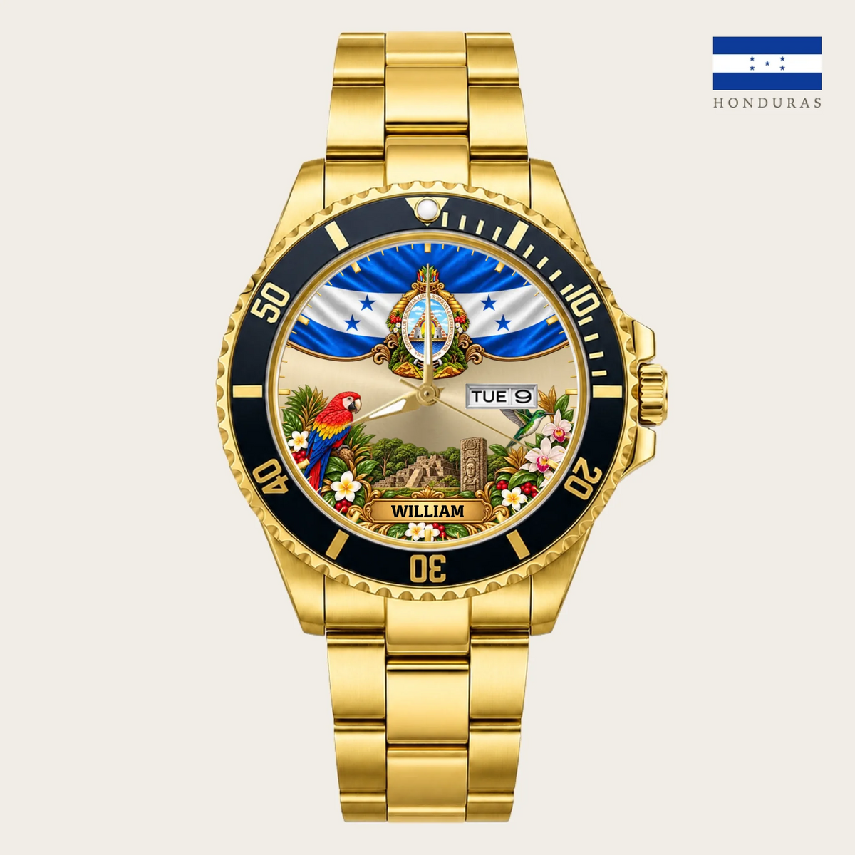 21_new2605custom-gold-black-alloy-watch