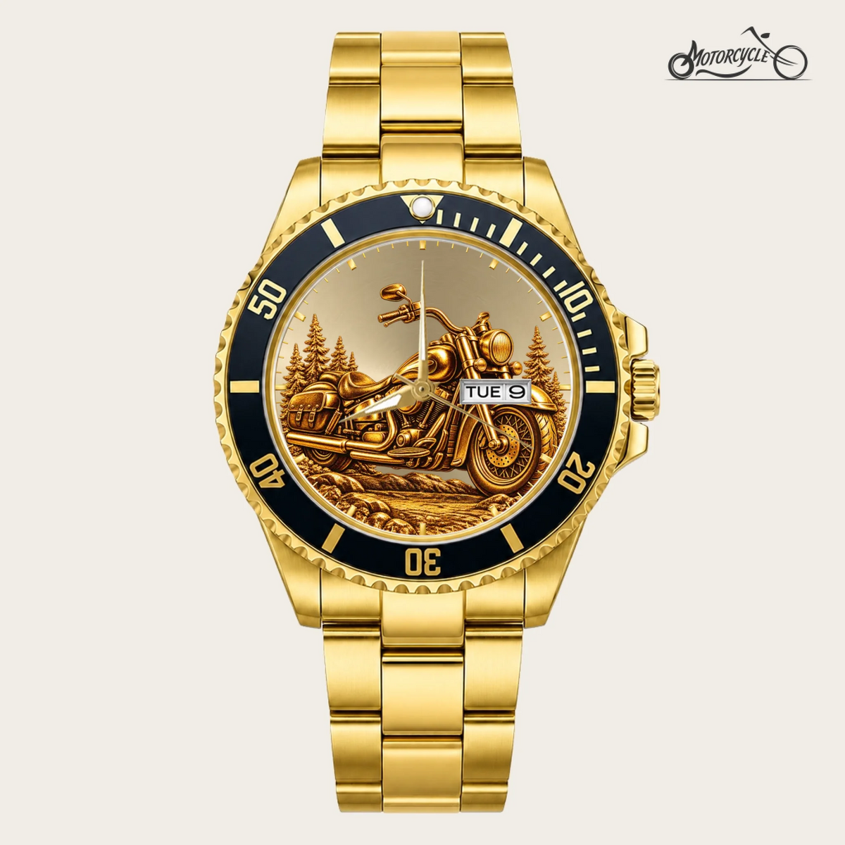 21_new2605custom-gold-black-alloy-watch