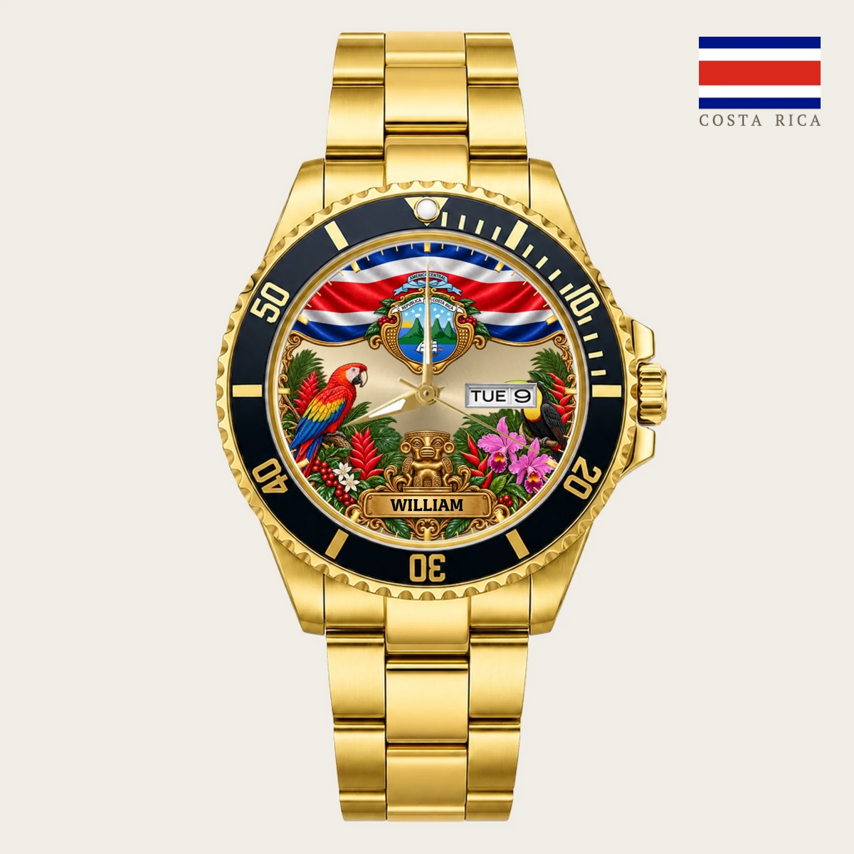 21_new2605custom-gold-black-alloy-watch