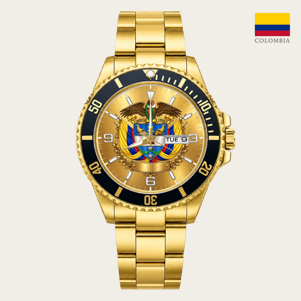 21_new2605custom-gold-black-alloy-watch