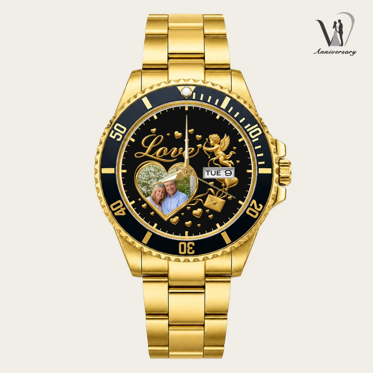 21_new2605custom-gold-black-alloy-watch