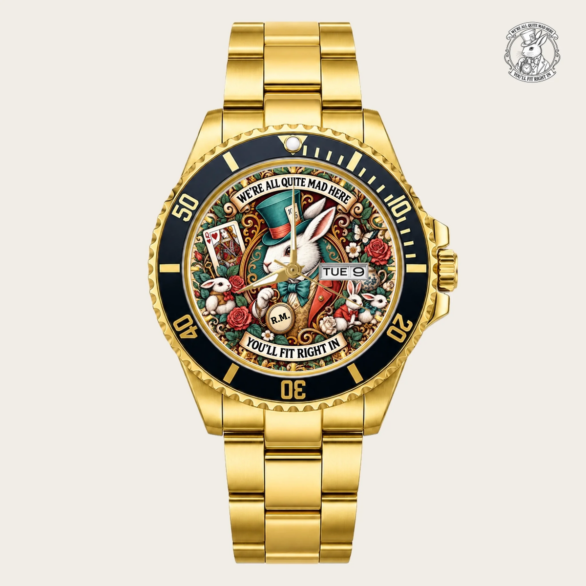 21_new2605custom-gold-black-alloy-watch