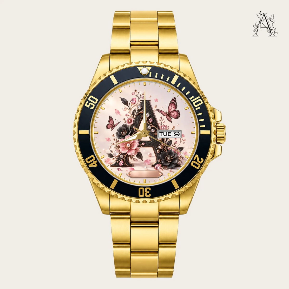 21_new2605custom-gold-black-alloy-watch