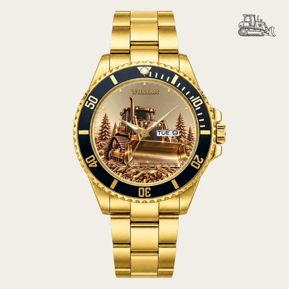 21_new2605custom-gold-black-alloy-watch