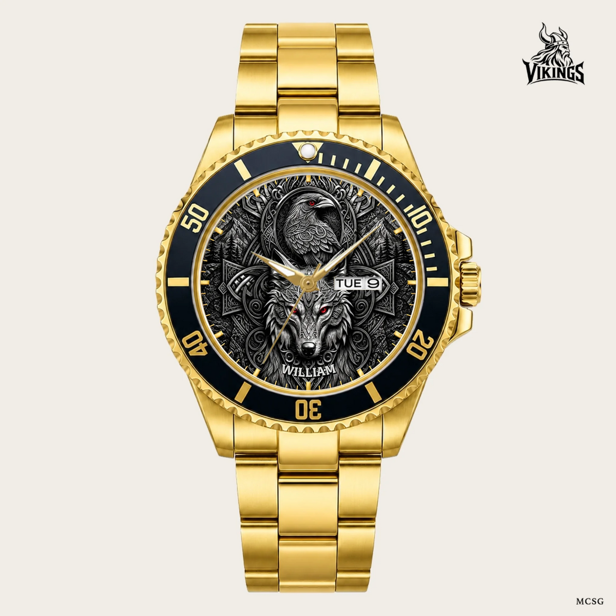 21_new2605custom-gold-black-alloy-watch