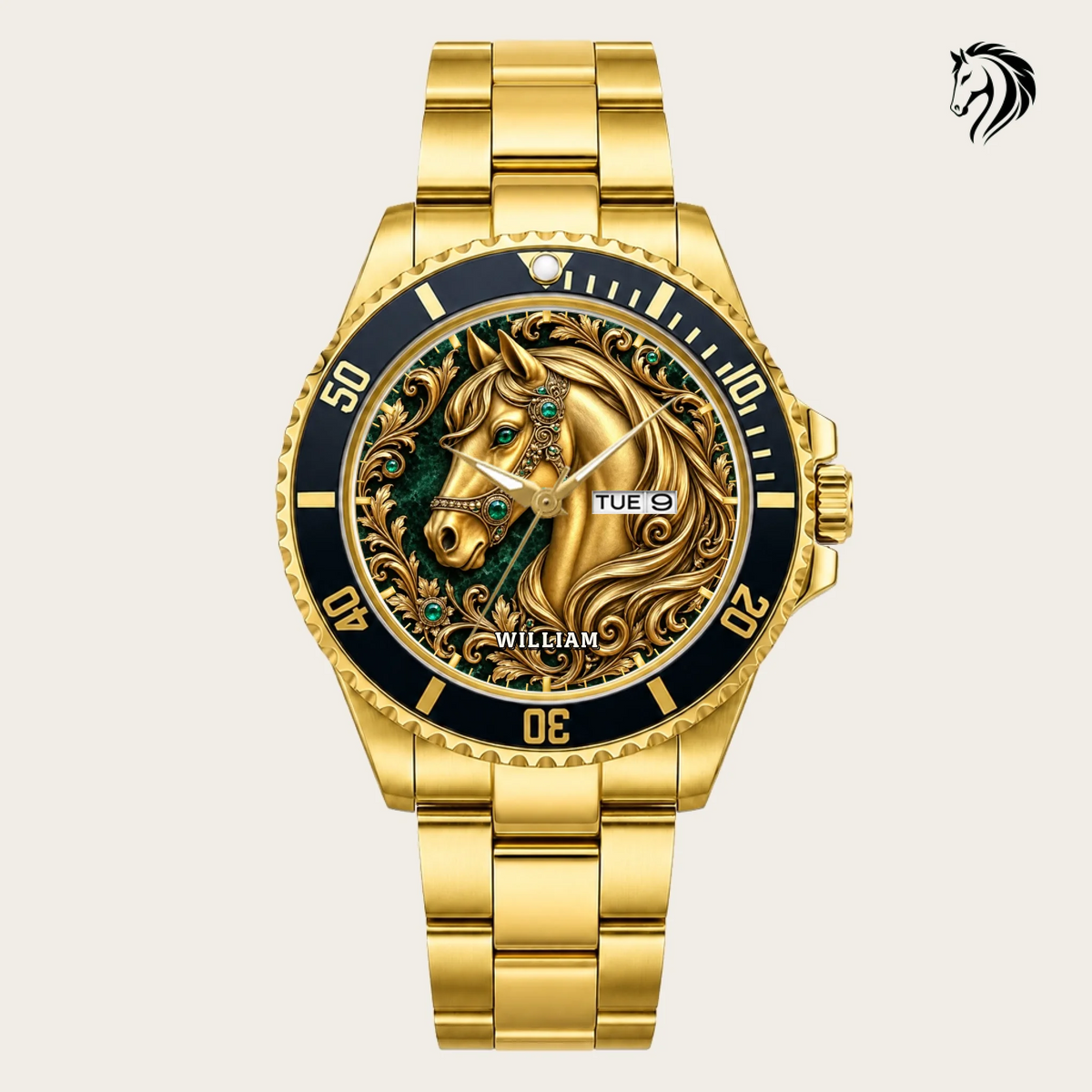 21_new2605custom-gold-black-alloy-watch