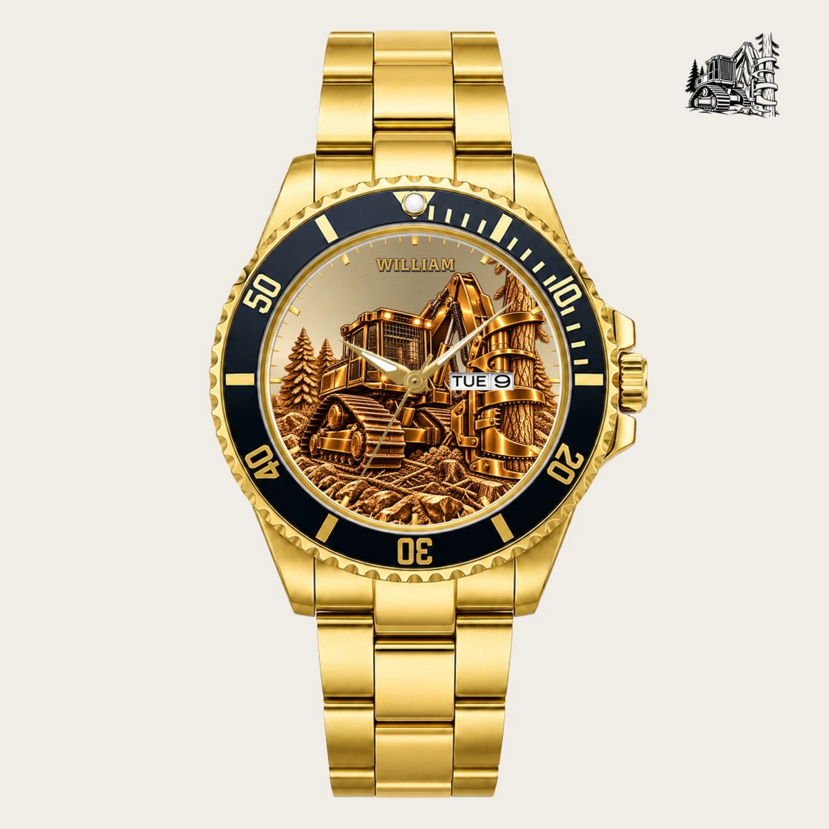 21_new2605custom-gold-black-alloy-watch