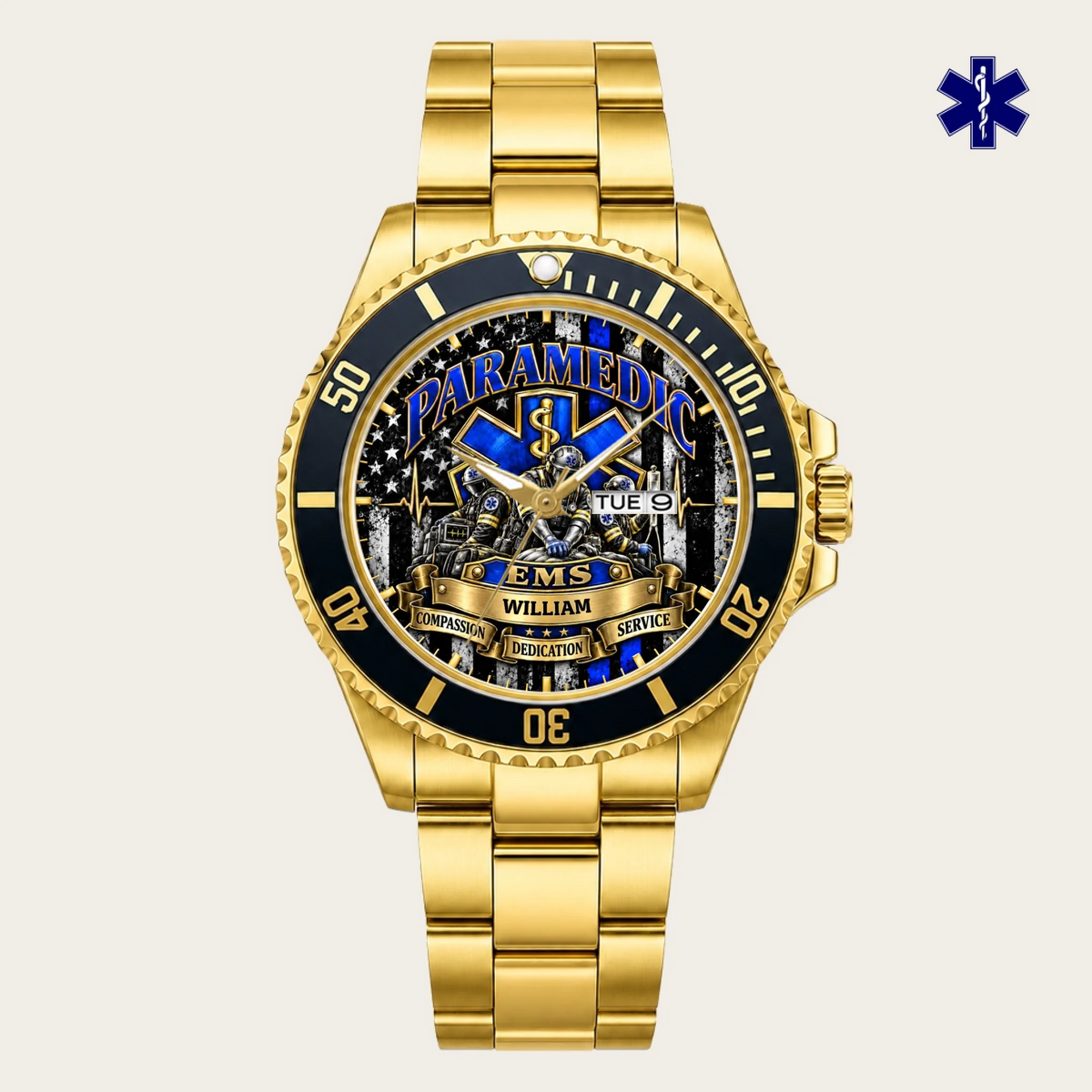 21_new2605custom-gold-black-alloy-watch