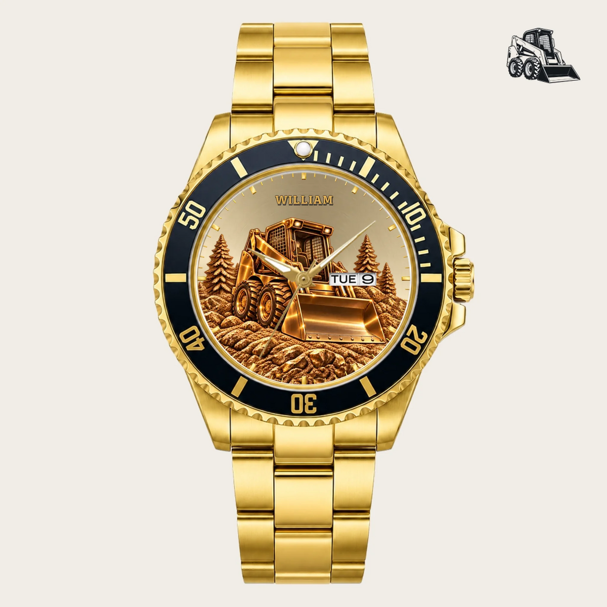 21_new2605custom-gold-black-alloy-watch