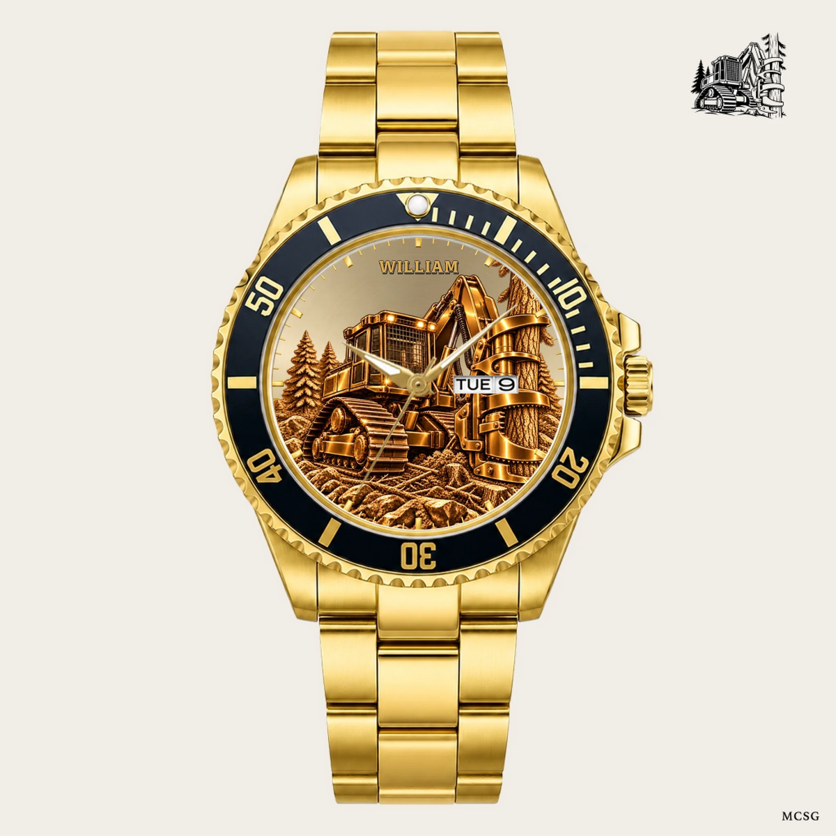21_new2605custom-gold-black-alloy-watch