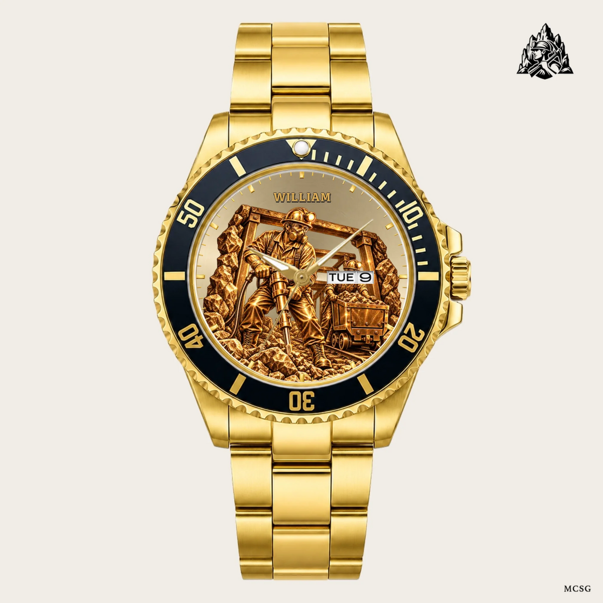21_new2605custom-gold-black-alloy-watch
